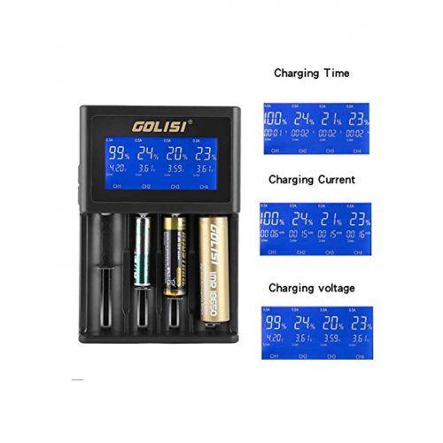 Golisi S4 Smart Charger con pantalla LCD